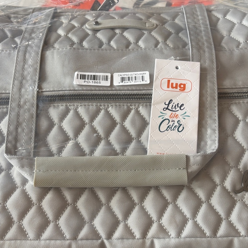 Lug Quilted Silver Tote Bag NWT